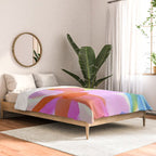 Sunny Day Bold Abstract Florals Multicolor Cheerful Summer Pattern Comforter Gallery Image 2