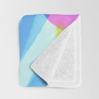 Sunny Day Bold Abstract Florals Multicolor Cheerful Summer Pattern Throw Blanket Gallery Image 3
