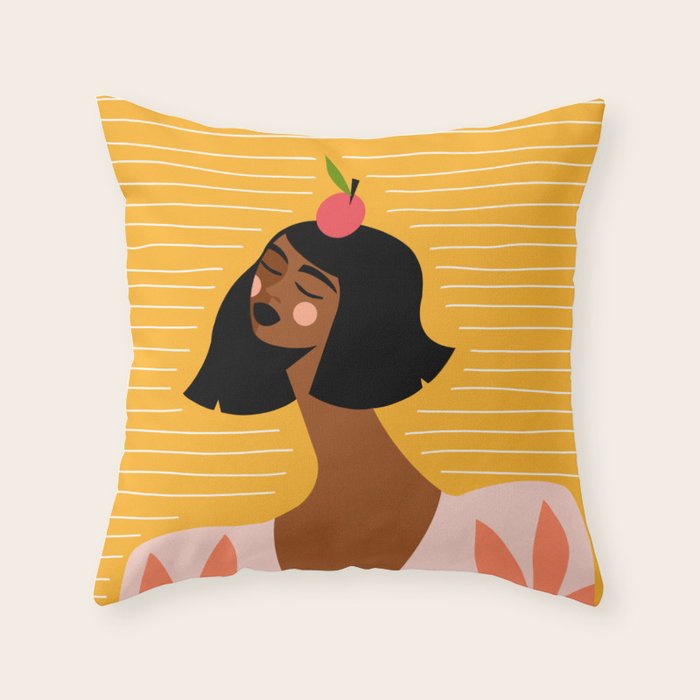 Lady Apple Throw Pillow Gallery Image 6