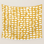 Dots (Mustard Yellow) Wall Tapestry Gallery Image 4