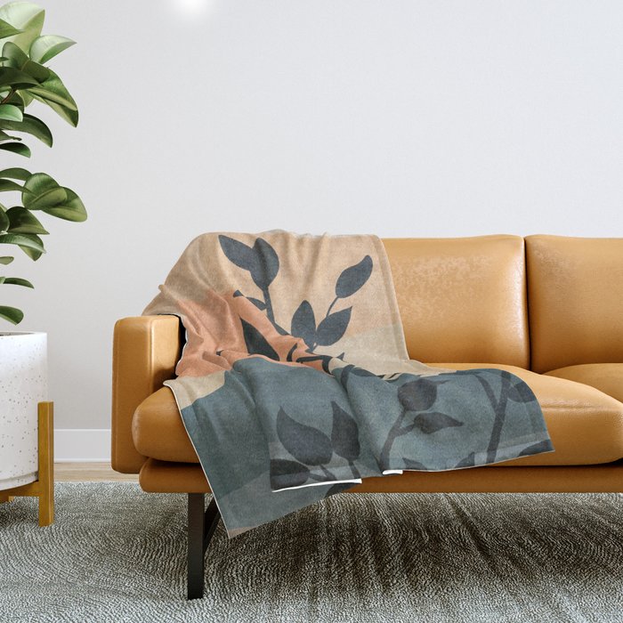Orange Rising Sun Throw Blanket Gallery Image 1