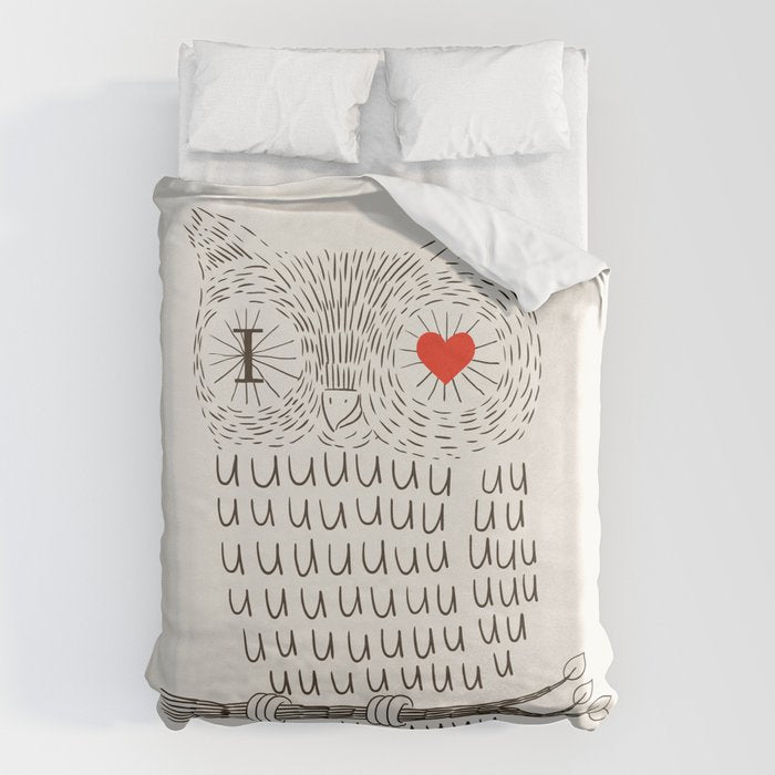 I Love Uuuuuuuu Duvet Cover Gallery Image 1