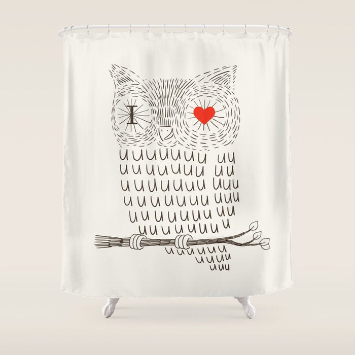 I Love Uuuuuuuu Shower Curtain Gallery Image 1
