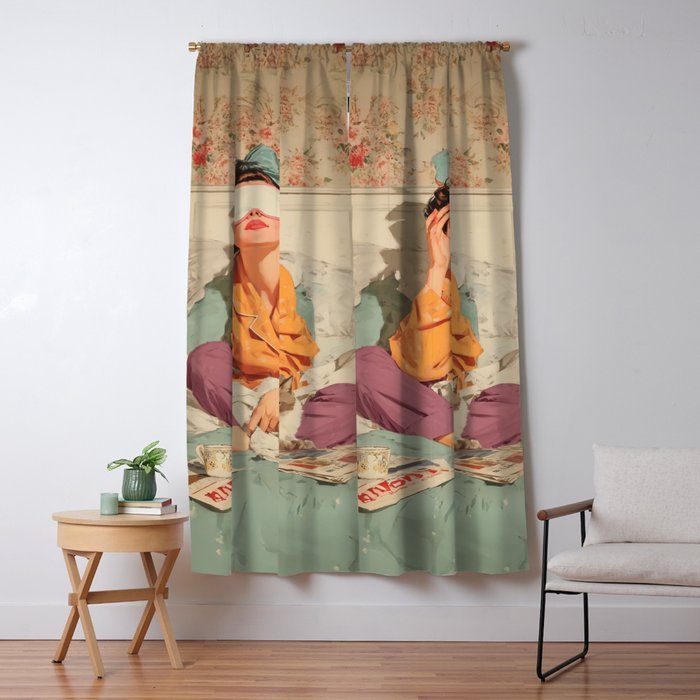 Cozy Morning Rituals Reimagined Window Curtain Gallery Image 1