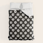 Retro cartoon character sticker pattern Comforter Gallery Image 6