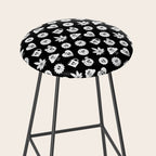 Retro cartoon character sticker pattern Stool Gallery Image 2