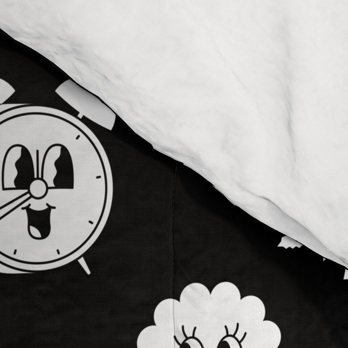 Retro cartoon character sticker pattern Comforter Gallery Image 4