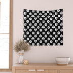 Retro cartoon character sticker pattern Wall Tapestry Gallery Image 2