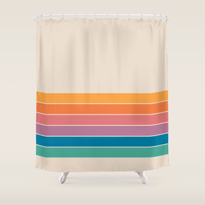 Boca Spring Stripes Shower Curtain Gallery Image 1