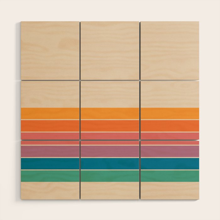 Boca Spring Stripes Wood Wall Art Gallery Image 1