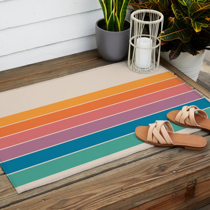 Boca Spring Stripes Outdoor Rug Gallery Image 2