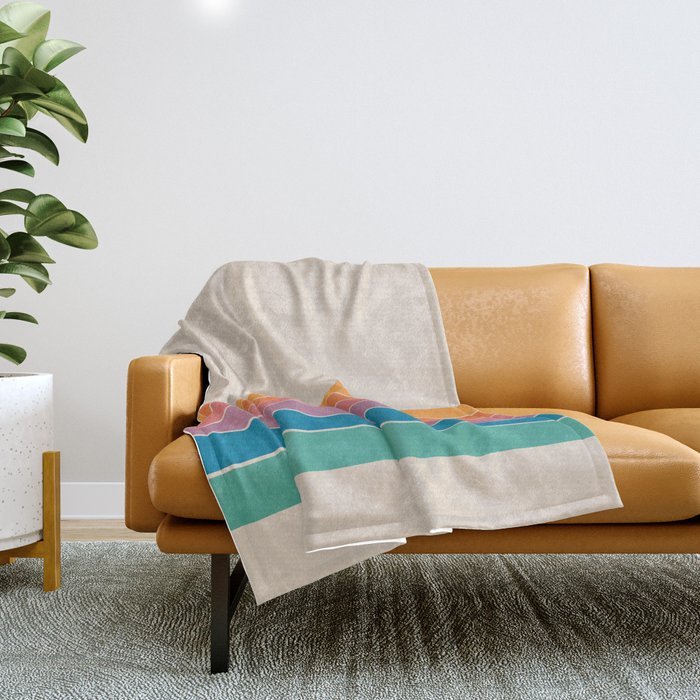 Boca Spring Stripes Throw Blanket Gallery Image 1