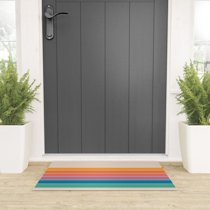 Boca Spring Stripes Welcome Mat Gallery Image 3