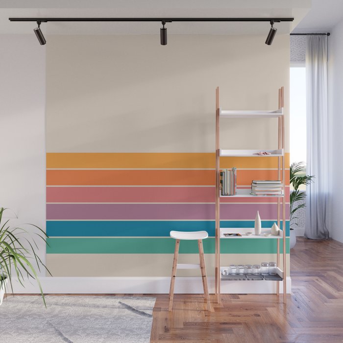 Boca Spring Stripes Wall Mural Gallery Image 1