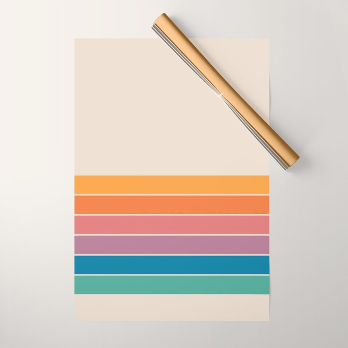 Boca Spring Stripes Wrapping Paper Gallery Image 1