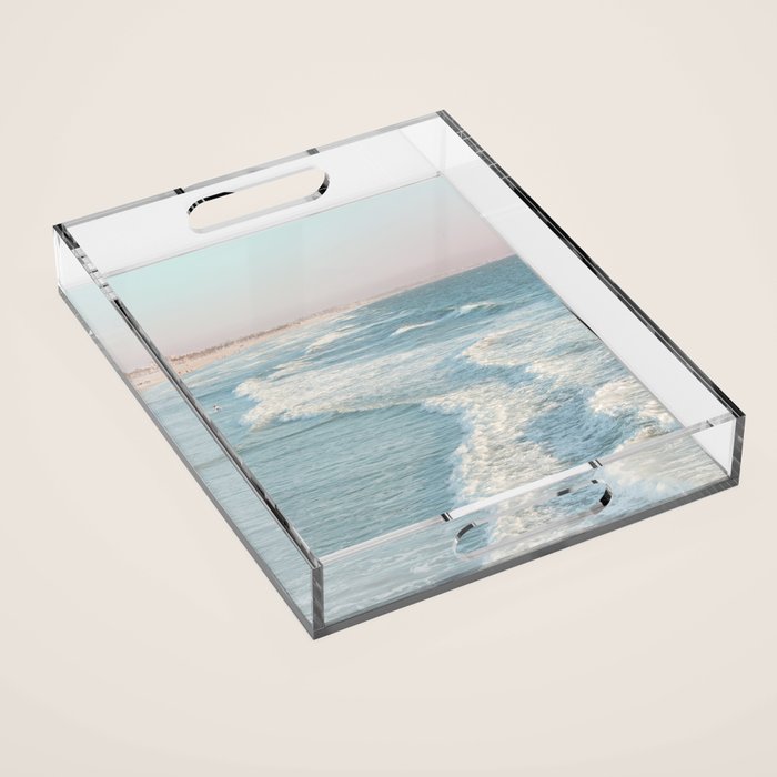 Santa Monica - California Beach Photography Acrylic Tray Gallery Image 1