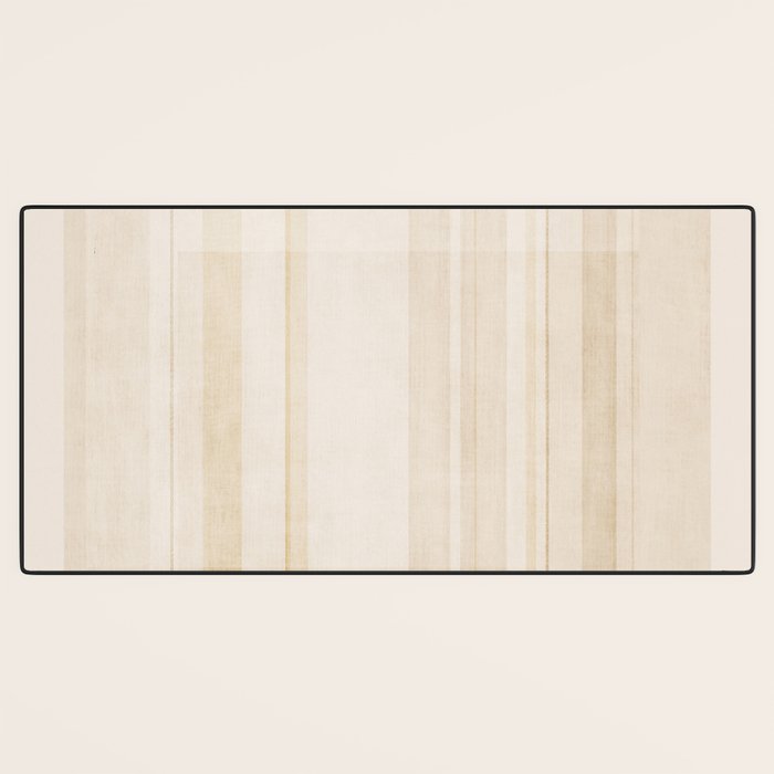 Minimalist Beige Neutral Abstract Lines 02 Desk Mat Gallery Image 3