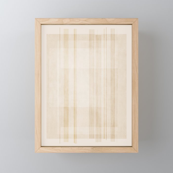 Minimalist Beige Neutral Abstract Lines 02 Mini Art Print Gallery Image 1