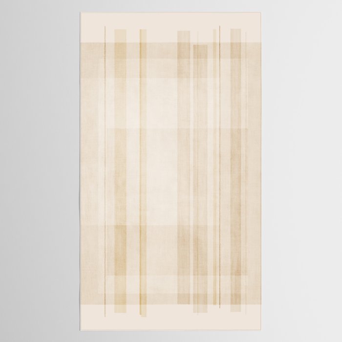 Minimalist Beige Neutral Abstract Lines 02 Tablecloth Gallery Image 2