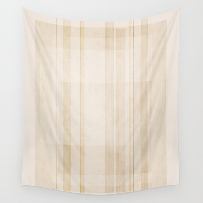 Minimalist Beige Neutral Abstract Lines 02 Wall Tapestry Gallery Image 4