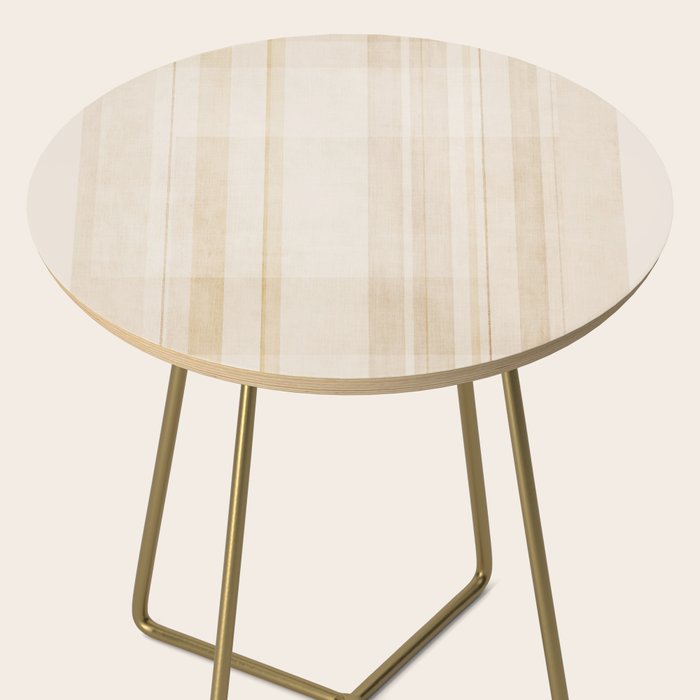 Minimalist Beige Neutral Abstract Lines 02 Side Table Gallery Image 2