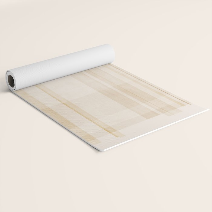 Minimalist Beige Neutral Abstract Lines 02 Yoga Mat Gallery Image 2