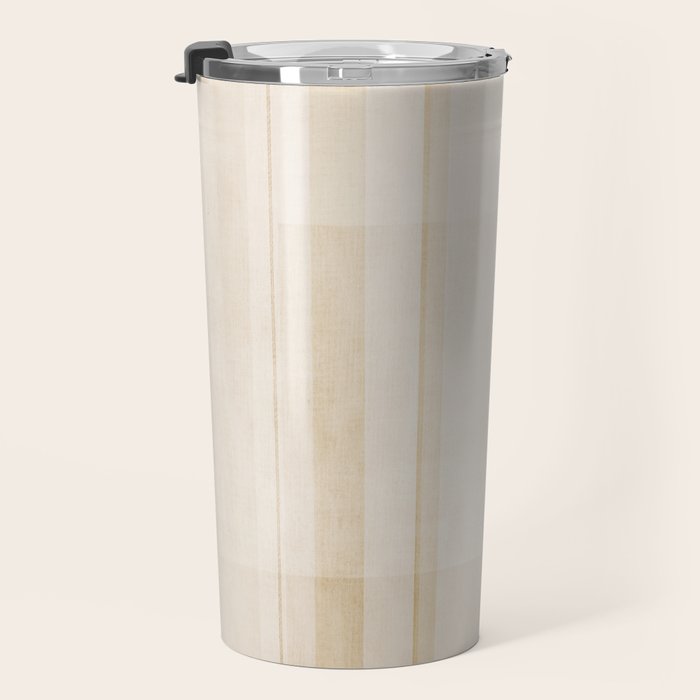Minimalist Beige Neutral Abstract Lines 02 Travel Mug Gallery Image 3