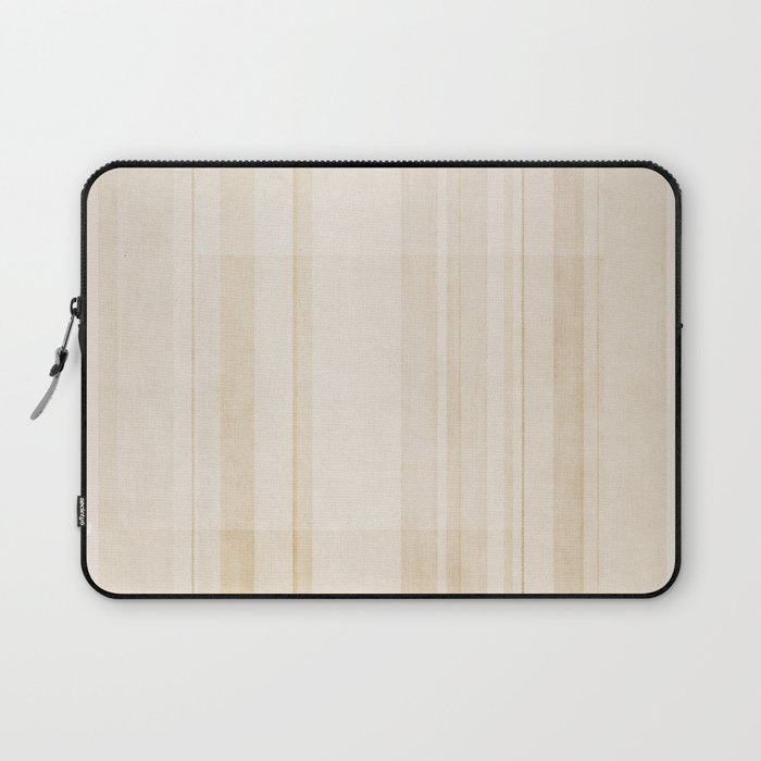 Minimalist Beige Neutral Abstract Lines 02 Laptop Sleeve