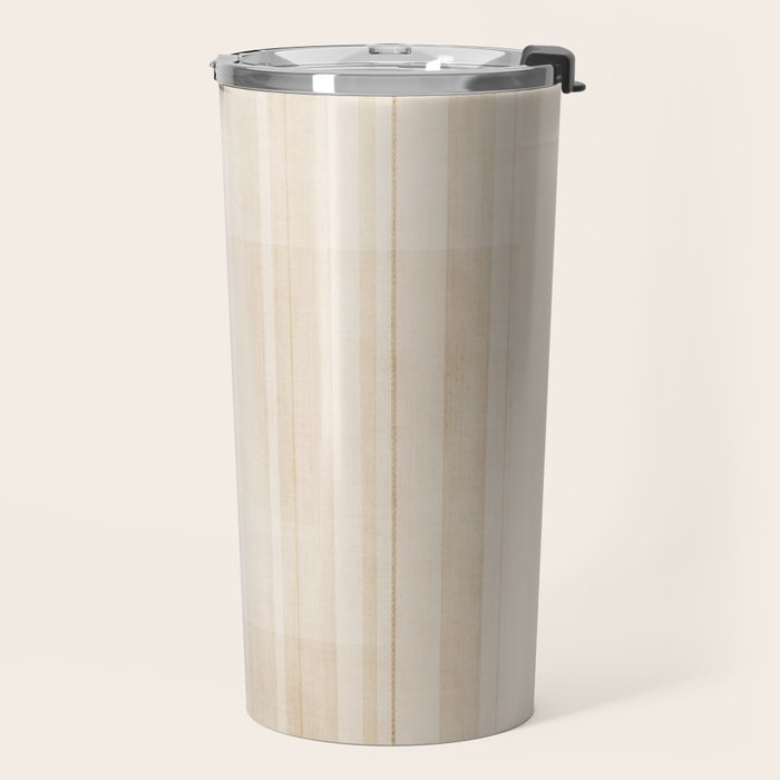 Minimalist Beige Neutral Abstract Lines 02 Travel Mug Gallery Image 2
