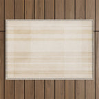 Minimalist Beige Neutral Abstract Lines 02 Outdoor Rug Gallery Image 1