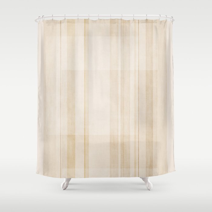 Minimalist Beige Neutral Abstract Lines 02 Shower Curtain Gallery Image 1