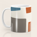 Abstract Shapes Burnt Orange Gray Blue Coffee Mug Gallery Image 3