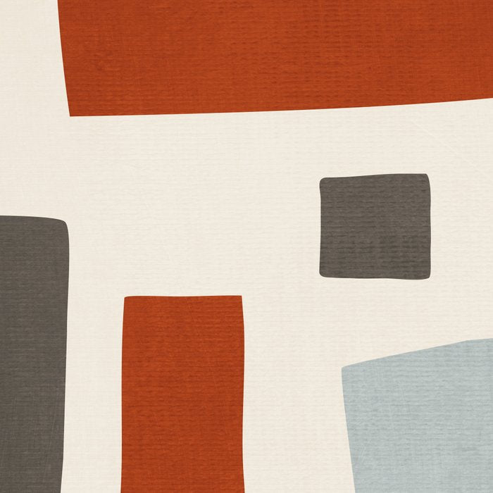 Abstract Shapes Burnt Orange Gray Blue Coffee Mug Gallery Image 2