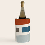 Abstract Shapes Burnt Orange Gray Blue Wine Chiller Gallery Image 3