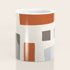 Abstract Shapes Burnt Orange Gray Blue Coffee Mug Gallery Image 4