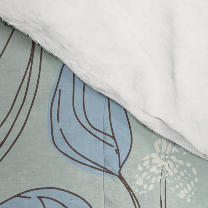 Floral elegance mint summer freshness Comforter Gallery Image 4