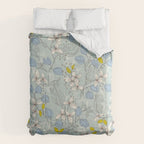 Floral elegance mint summer freshness Comforter Gallery Image 6