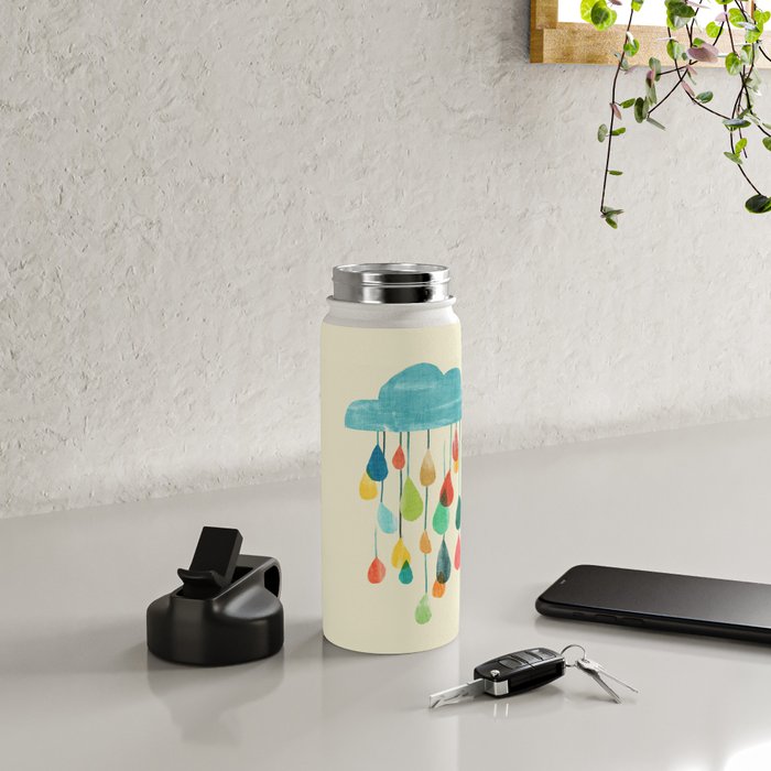cloudy with a chance of rainbow Water Bottle Gallery Image 5