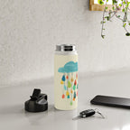 cloudy with a chance of rainbow Water Bottle Gallery Image 5