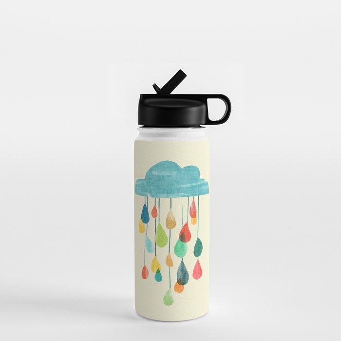 cloudy with a chance of rainbow Water Bottle Gallery Image 1