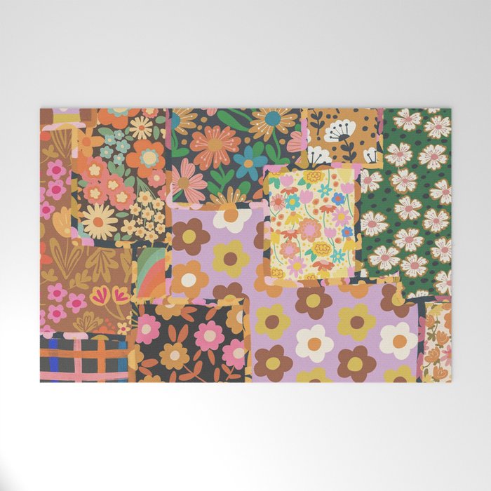 Hippie patchwork Welcome Mat Gallery Image 1