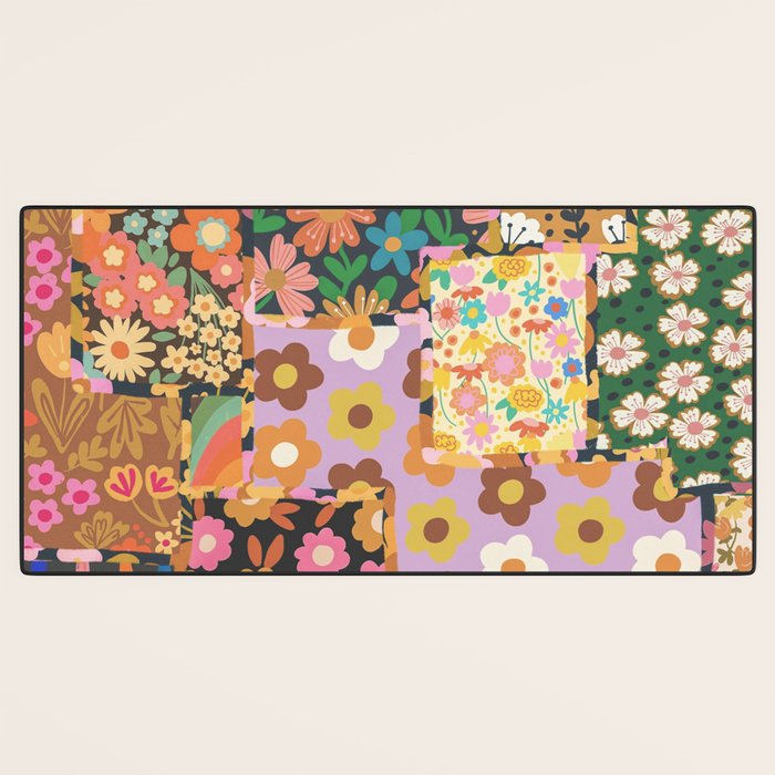 Hippie patchwork Desk Mat Gallery Image 3