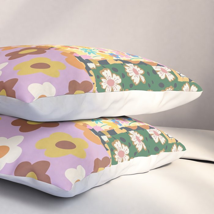 Hippie patchwork Pillow Sham Gallery Image 3