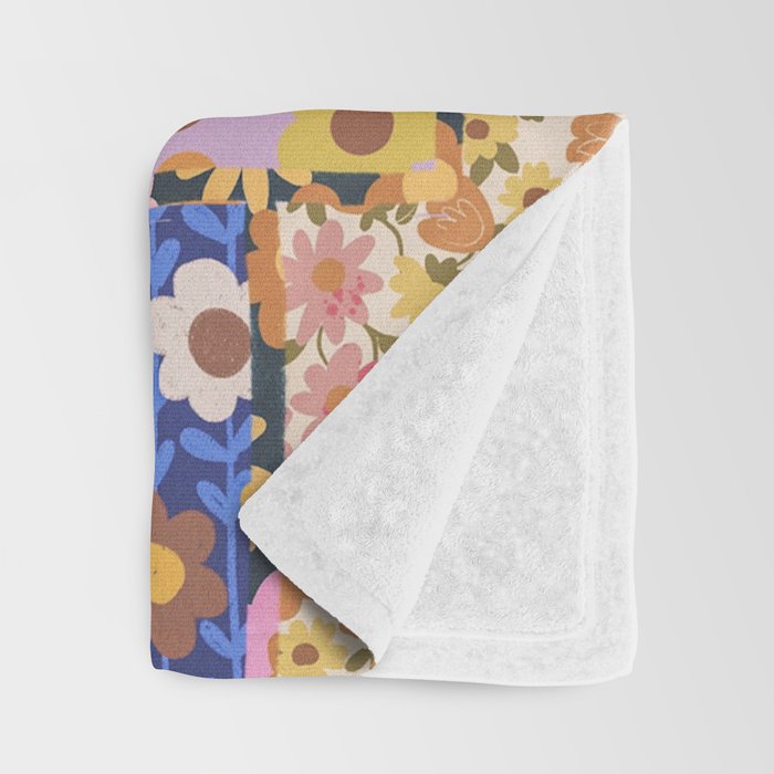 Hippie patchwork Throw Blanket Gallery Image 3