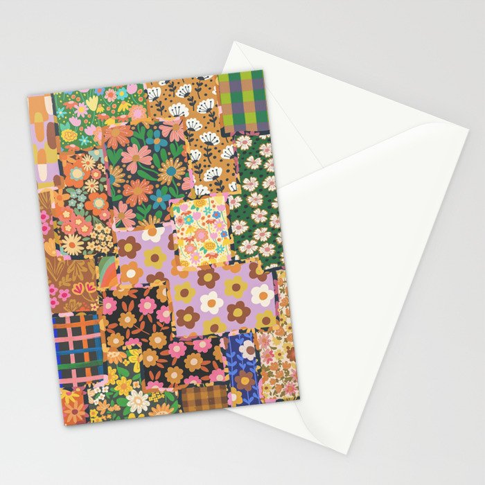 Hippie patchwork Stationery Card Gallery Image 2