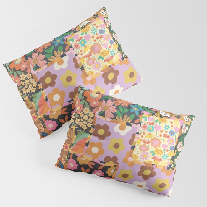Hippie patchwork Pillow Sham Gallery Image 3