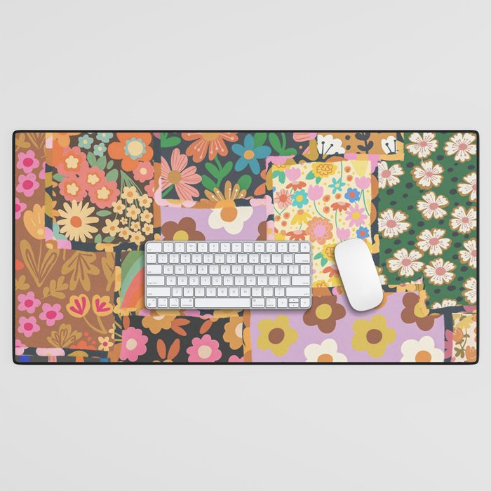 Hippie patchwork Desk Mat Gallery Image 1