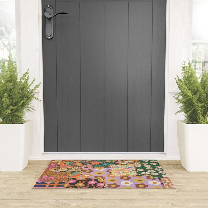 Hippie patchwork Welcome Mat Gallery Image 3