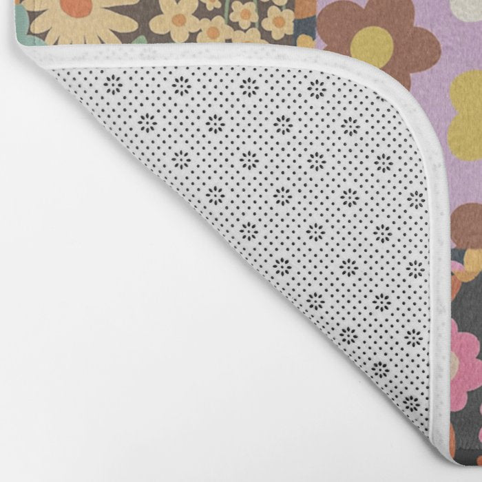 Hippie patchwork Bath Mat Gallery Image 2