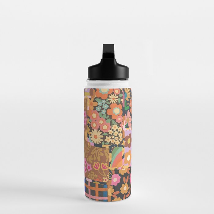 Hippie patchwork Water Bottle Gallery Image 3